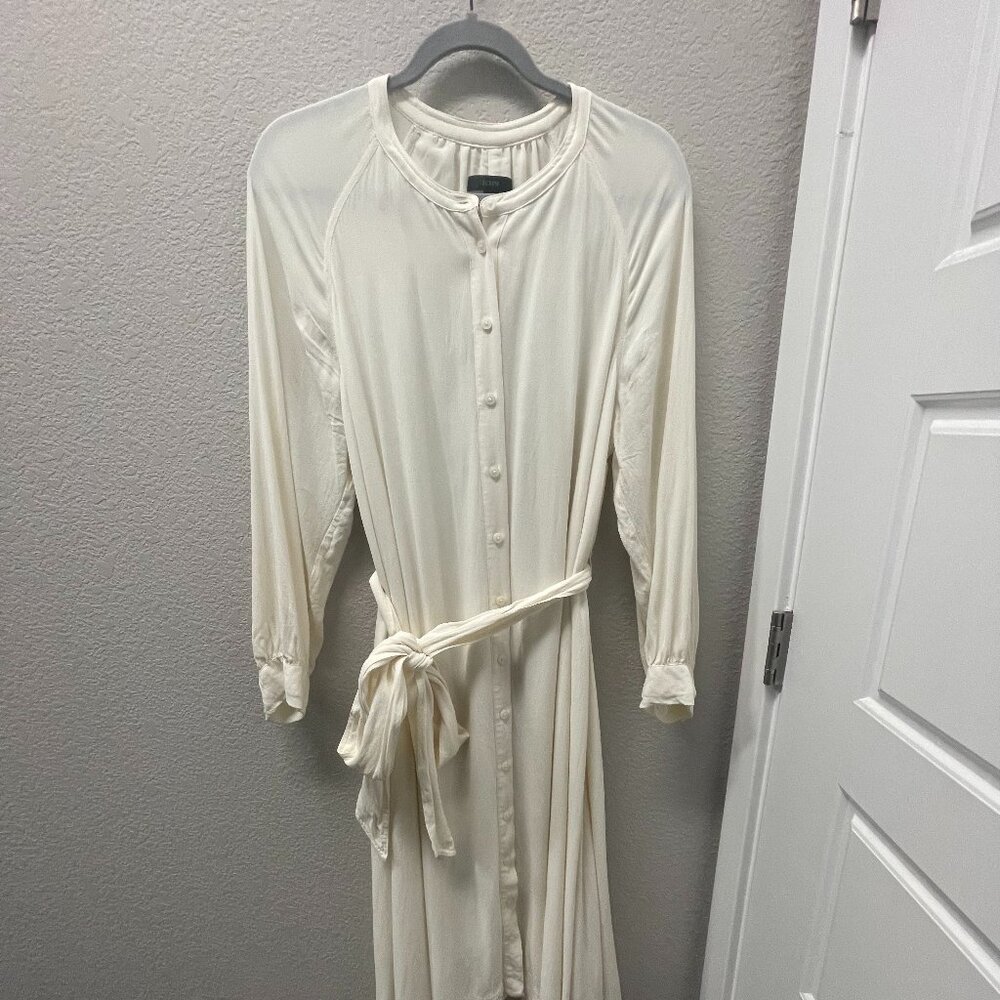 J Crew Shirtdress in Ivory - Size Large